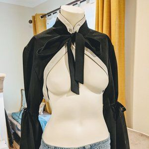 RARE Victorian Gothic Black Bolero Cropped Jacket